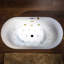 Baignoire tourbillonnante autoportante à double bain à bulles 59 L x 31 1/2 po avec panneau de contrôle à DEL, chromothérapie-98728268-113861191