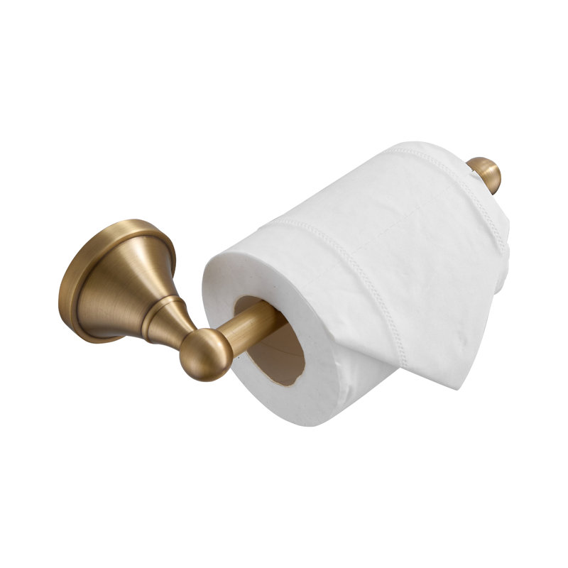 Porte-papier hygiénique sans couvercle en laiton antique