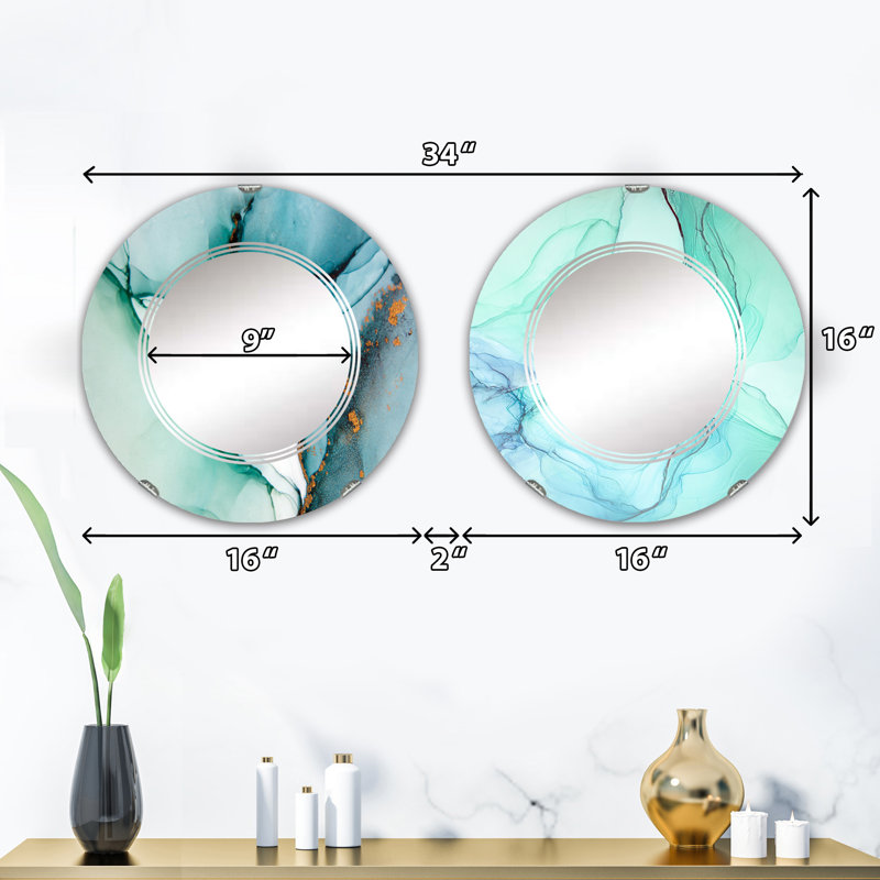 Ensemble de 2 miroirs sans cadre