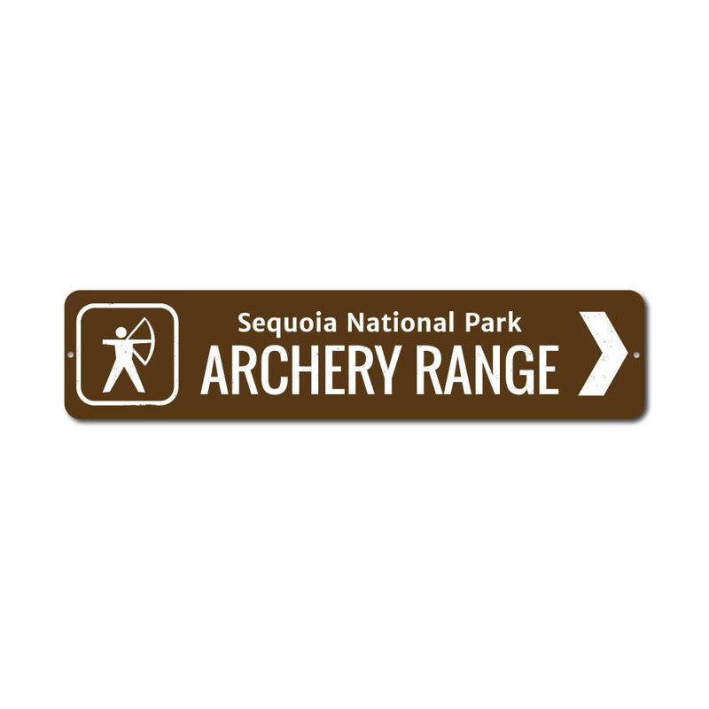 Plaque en aluminium Archery Range, H 4 po x l 18 po x P 0,04 po, Oui