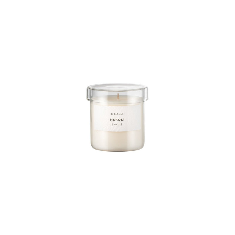 VALOA Scented Candle in Glass Container - Ylang-Ylang Fragrance - Small, 5.7 oz. Jar, Lily White