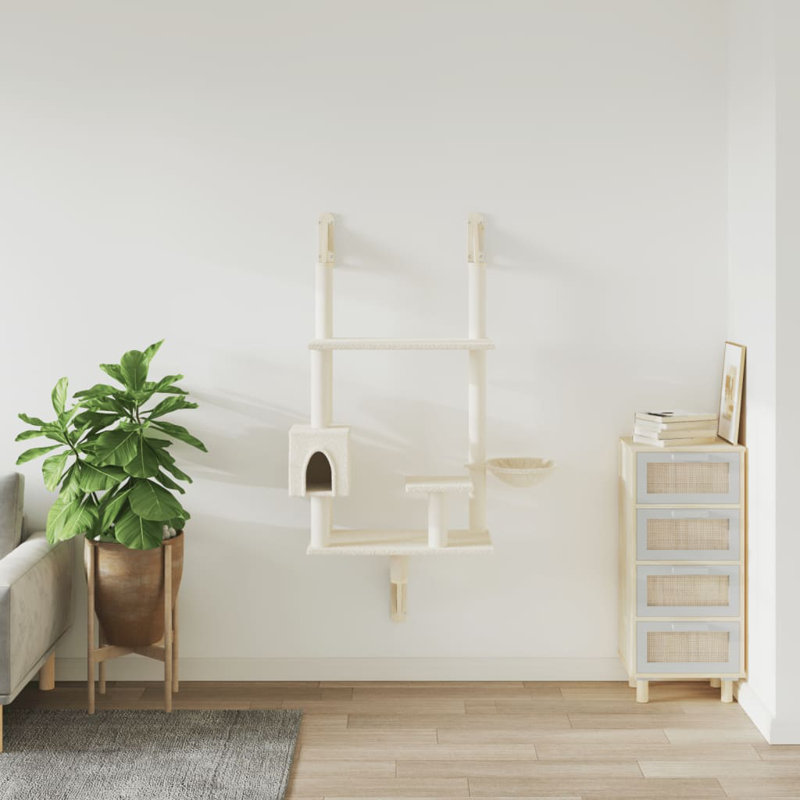 153cm H Cat Tree, Cream