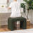 24 Inches Upholstered Waterfall Ottoman Footstool-780777897