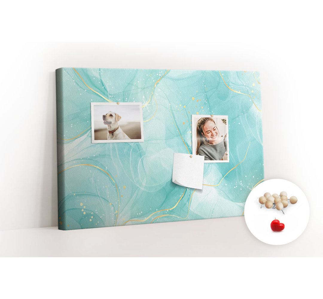 Wall Mounted bulletin board print wall art notice boards decorative corkboard Abstract marble