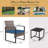 3 Piece Outdoor Patio Convensation Set, All-Weather Rattan Balcony Furniture Set-1263519233-1263519234