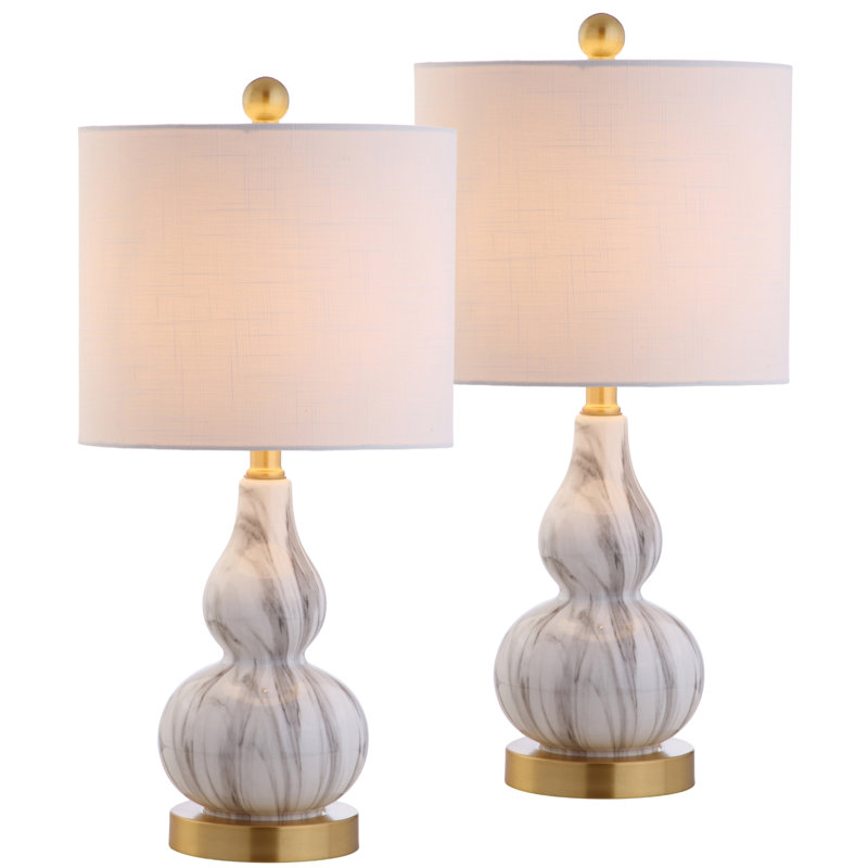 Aenwood 20.5" Table Lamp Set, White