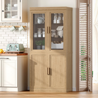 Grande armoire à bois en bois avec garde-manger