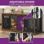 Archie & Oscar™ 71'' Double Dog Crate Furniture With Sliding Doors & Bowl-872937091