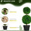 Plante artificielle pour le bureau - 2 arbres en plastique 23,5 po Earthy Charm Decor
