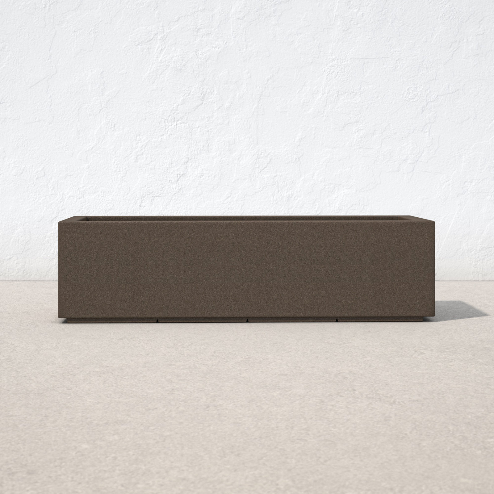 Gita Planter Box, Chocolate Brown, 12" H x 46" W x 17" D