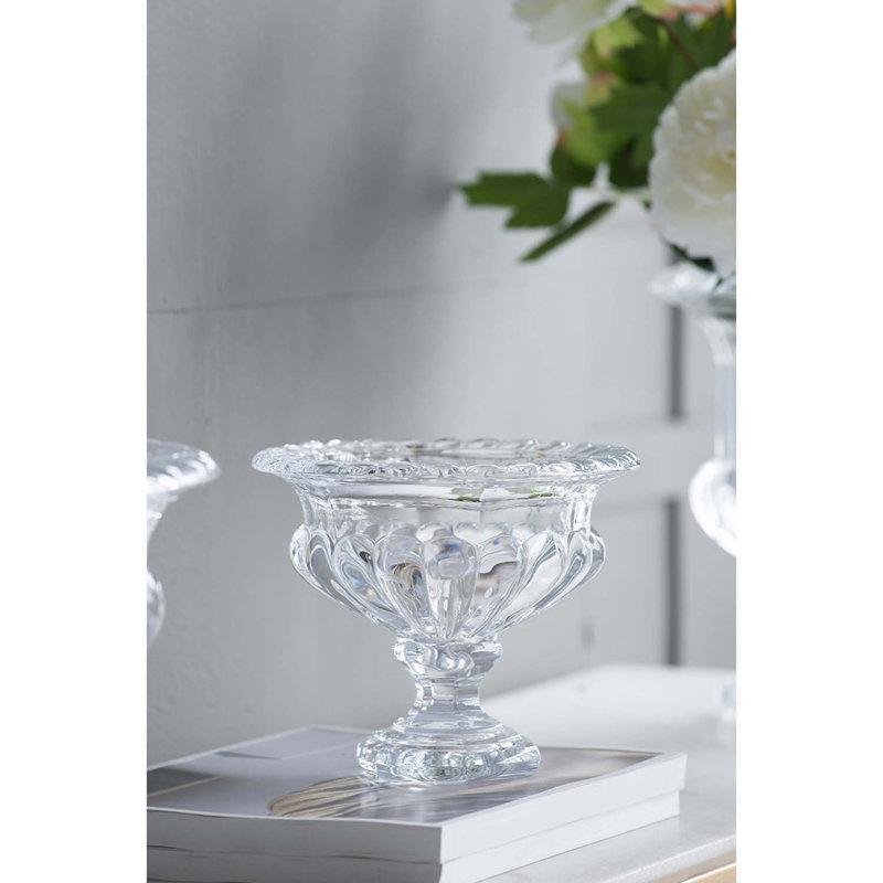 Bol décoratif en cristal, H 8 po x l 10 po x P 10 po