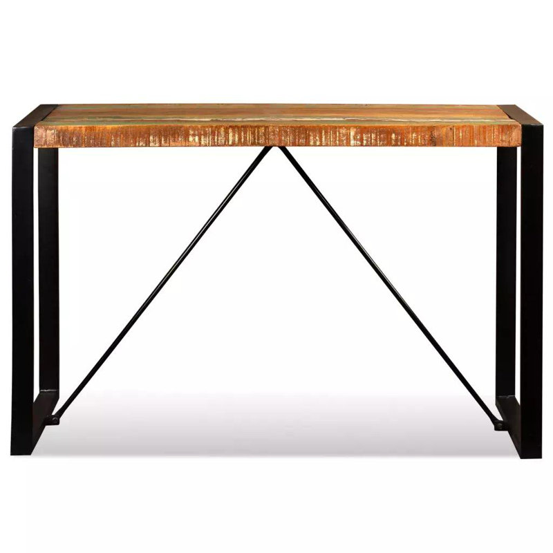 Maximus Solid Wood Dining Table, H76 x L120 x W60cm, Brown/Green