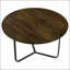 Table d'appoint naturelle et bronze avec tabourets de rangement, parfaite pour la vie moderne et les réceptions