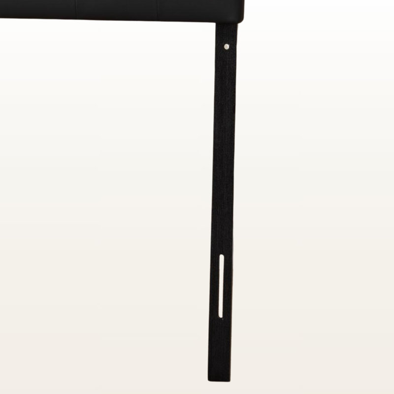Tête de lit simple rembourrée en similicuir Ravine H 22,04 po x l 38,58 po x P 3,11 po, Noir, noir, noir, noir