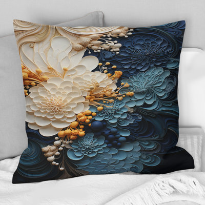 Coussin décoratif à encre liquide en spirale IV