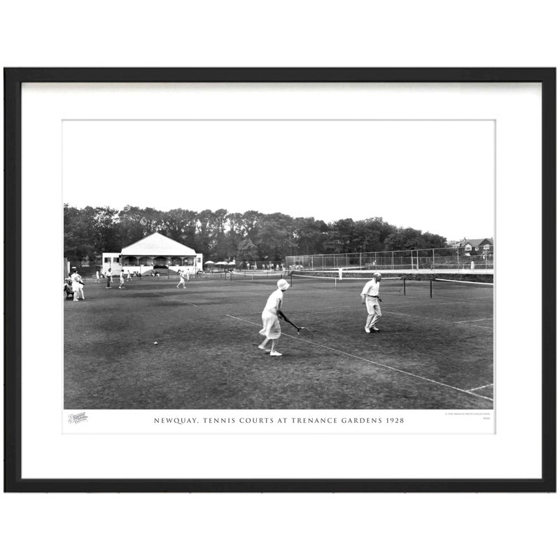 Newquay, Tennis Courts At Trenance Gardens 1928 - Single Picture Frame Print, 28cm H x 36cm W x 2.3cm D