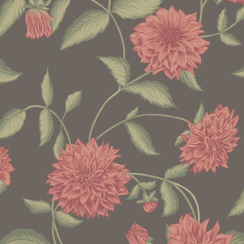 Boråstapeter Dahliadröm Wallpaper, Fuchsia