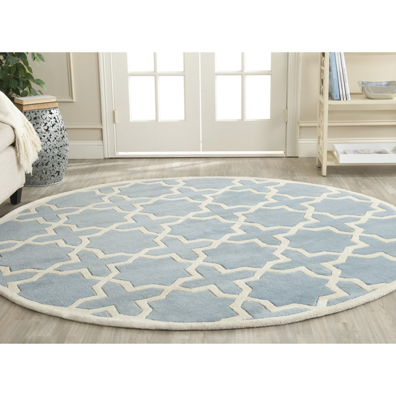 Paddy Hand Tufted Wool Geometric Rug, Round 7'