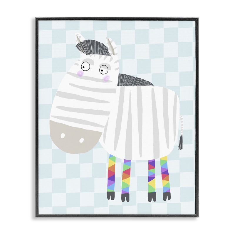Giclée encadrée zébrée arc-en-ciel, design par Carla Daly, Giclée encadrée noir minuit, H 30 po x l 24 po