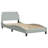 Bed Frame with LED without Mattress Hanko Light Grey 90x200 cm Velvet-1474048190-1474048188