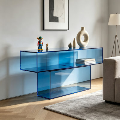 Eco Blue Acrylic Console Table