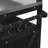 53.3" Outdoor Kitchen Island With Raised Shelf, Rolling Grill Cart, Solid Wood Cabinet, Stainless Steel Top, Storage & Spice Rack, Black-767975008