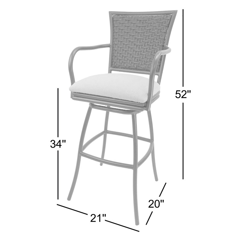 Tabouret de bar 34 po, Lin rouge