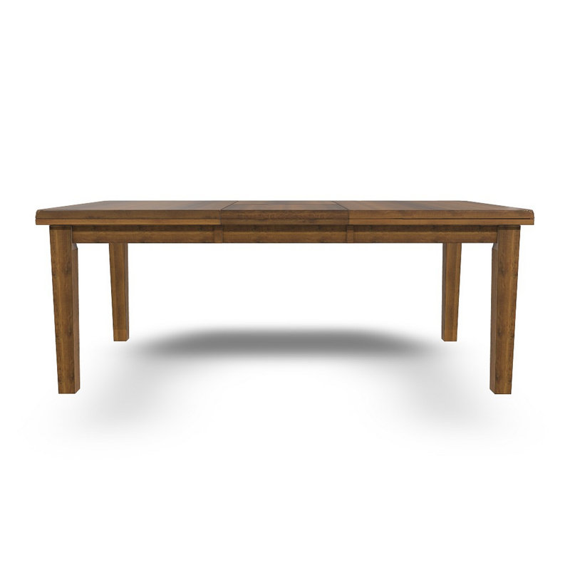 Raly Dining Table, Brown Wood Extendable 60-78 Inch Top Butterfly Leaf