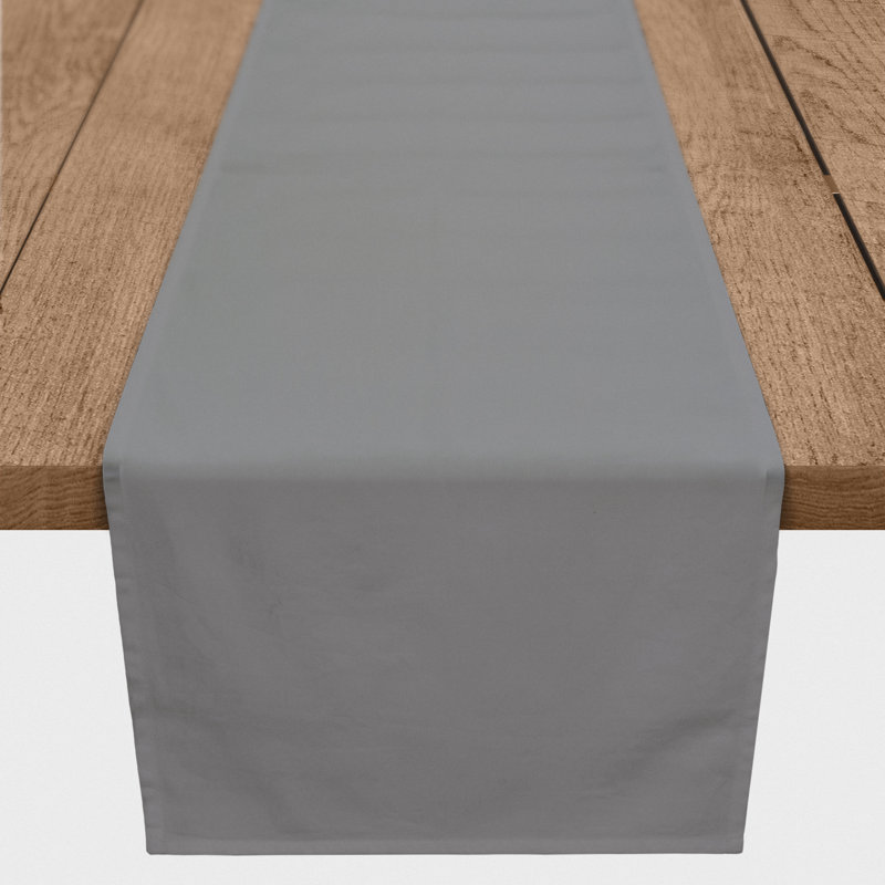 Costantina Rectangle Polyester Table Runner, 16" D x 72" L, Gray