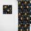 Rideau obscurcissant en marbre bleu minuit et doré à motif floral minuit - 1 panneau-107611843