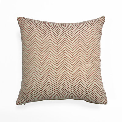 Newcastle Chevron / Zig Zag Linen Throw Pillow