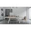 Kelli Glass Top Metal Base Dining Table-38407276-38407278
