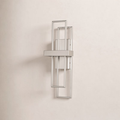 Saedi Single Light Glass Dimmable LED Armed Sconce