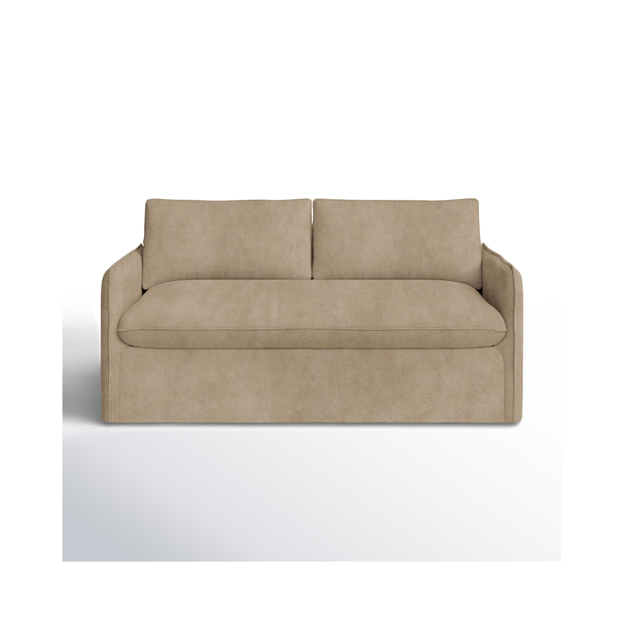 Bellatrix 72'' Upholstered Loveseat, Bella Toast Performance Velvet