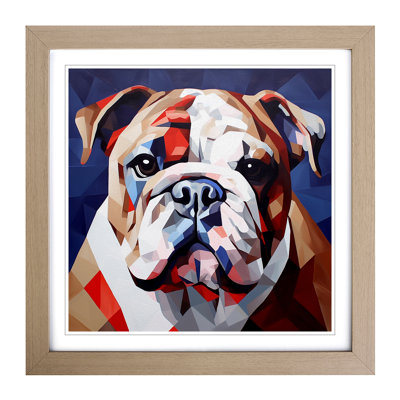 British Bulldog Cubism No.1 - Framed Print