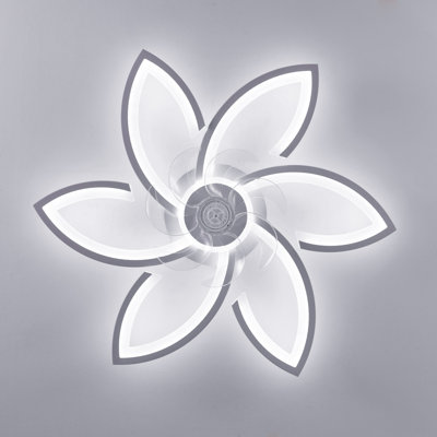 Plafonnier moderne à DEL avec design tourbillonnant élégant, plafonnier blanc écoénergétique, luminaire élégant pour le salon, la chambre à coucher ou le bureau