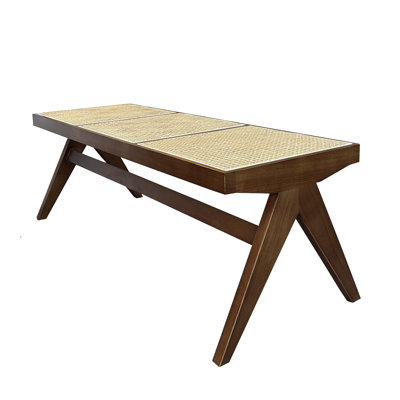 Shawn Cane Wood Bench