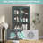 Double Glass Door Accent Cabinet - Adjustable Shelves, Legs, Cold Rolled Steel,-106647216