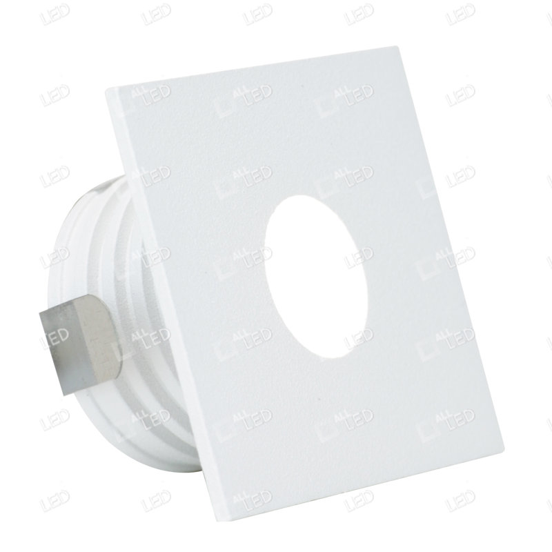 Carla 4cm Square Recessed Trim, White, 3000K