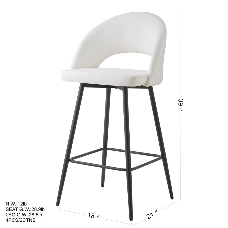 Tabouret de bar Jadiyah, Blanc