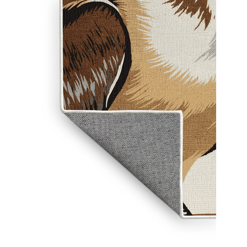  Tapis lavable lavant des oiseaux Kookaburra, Carré 5 pi