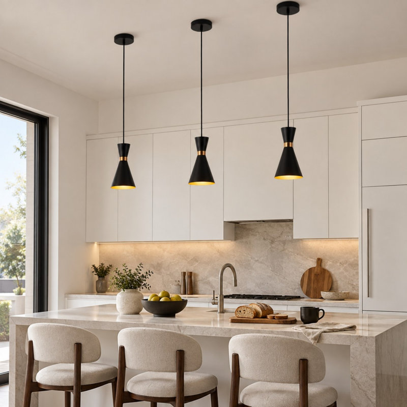 3-Light Adjustable Kitchen Island Pendant Light