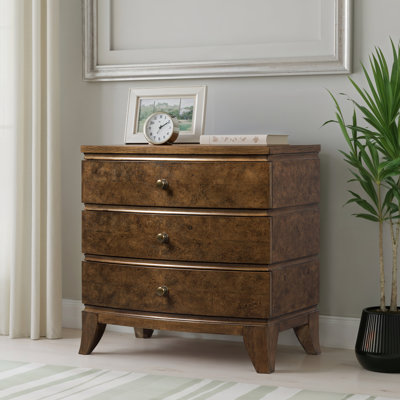 Table de chevet 3 tiroirs Burl Oak