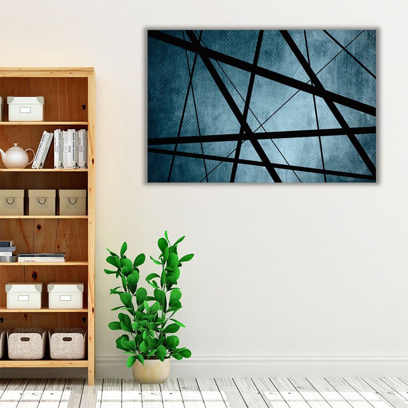 «Geometric Lines 2», reproduction d'art sur toile, H 16 po x l 24 po