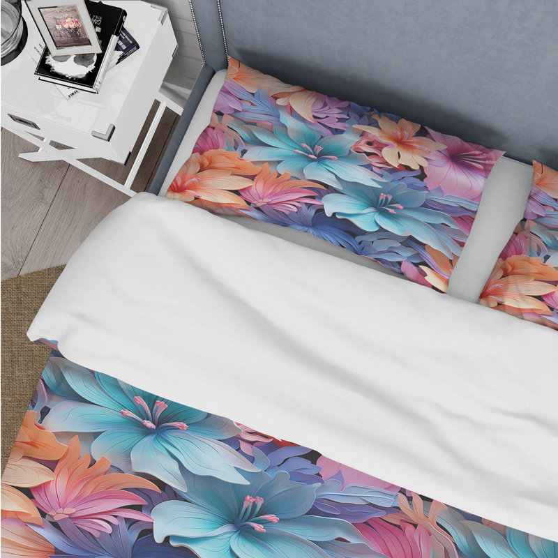 Literie Tropical Dreamscape Iii, Housse de couette pour très grand lit et 2 très