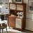 Modern Solid Wood Sideboard with Rattan Accent