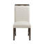 Table de salle à manger moderne avec finition brun 7 pièces avec 6 chaises d'appoint beige rembourré confort durable-707732704