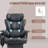 Massage Executive Office Chair With 6 Vibration Points, 400LBS Heated Big And Tall Office Chair With Foot Rest And Lumbar Support, Microfiber Reclining Computer Desk Chair-211863569