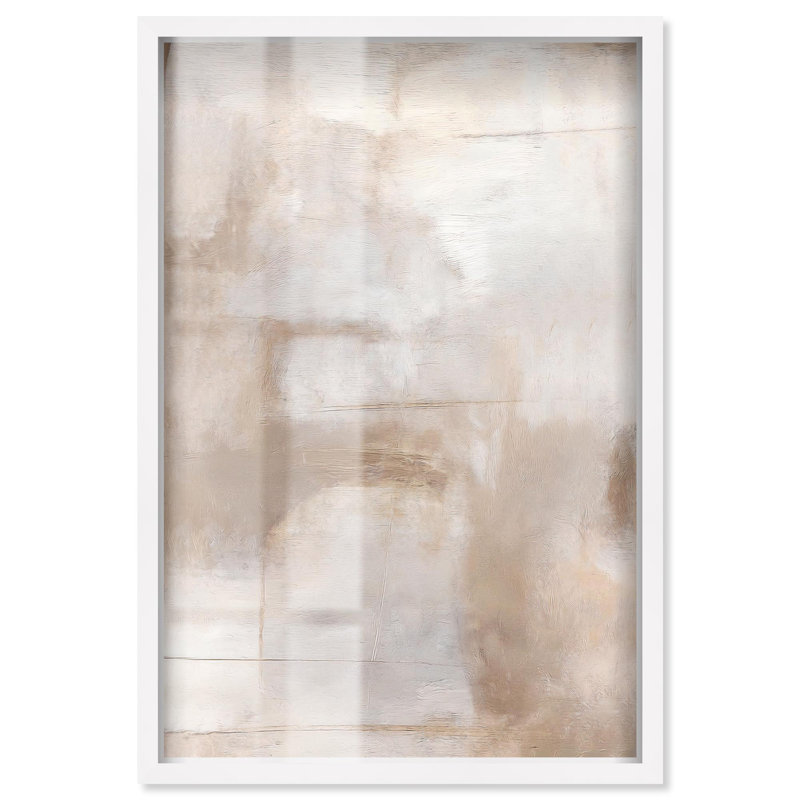 «Eroded Echoes I Boho Decor Shadowbox» par Art Remedy, H 55 po x l 37 po, Blanc