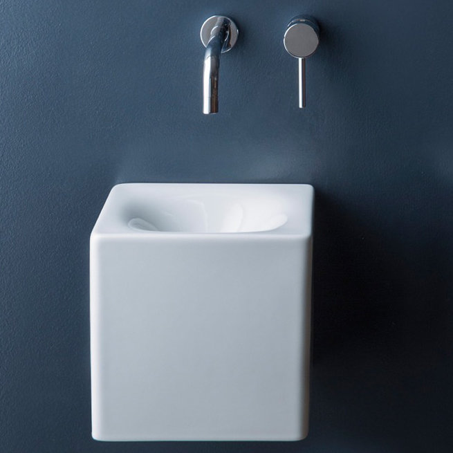 Lavabo de salle de bain mural Cube